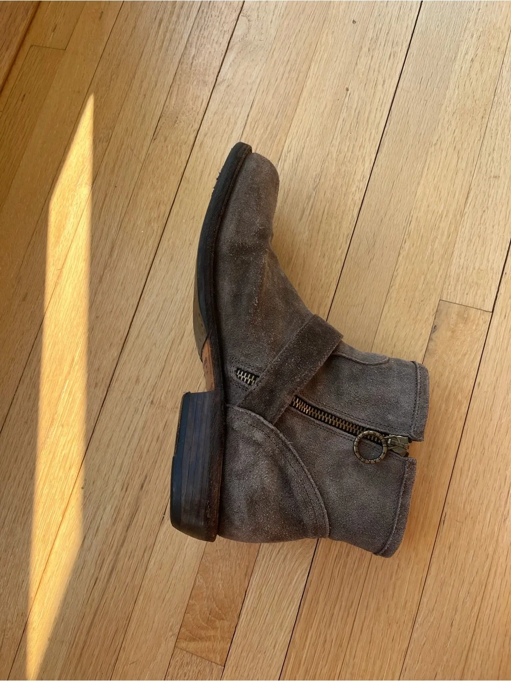 Fiorentini and Baker Suede and Ankle Booties in Gray, made in Italy